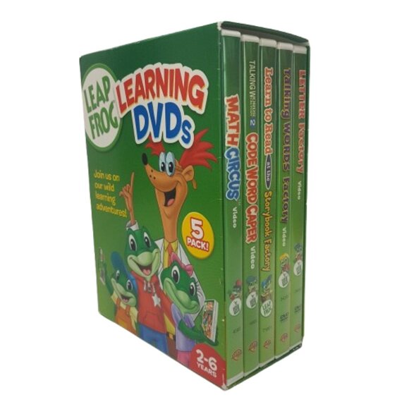 Vintage 2006 LEAP FROG Learning DVDs 5 Pack Phonics Reading Alphabet Words Math - Picture 2 of 15